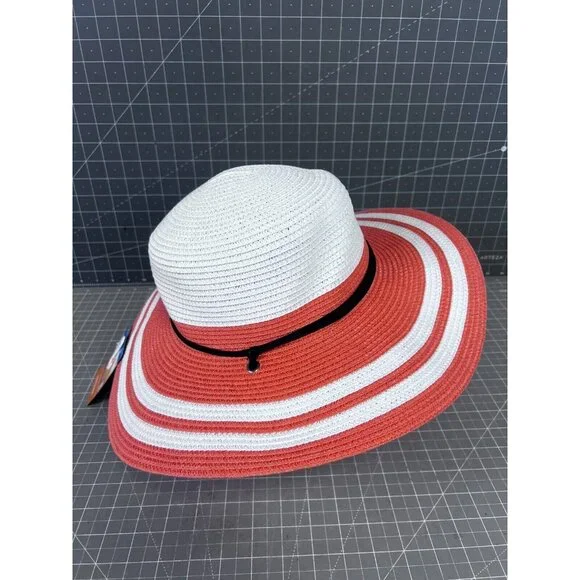 Columbia Womens Global Adventure Packable Hat II L/XL White & Peach NWT - Picture 4 of 9